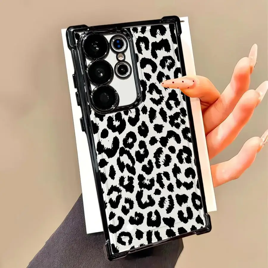 

Case for Samsung Galaxy S25 S21 Plus S25Edge S23 S24 S22 Ultra S20 FE Phone Cover Leopard Print Art