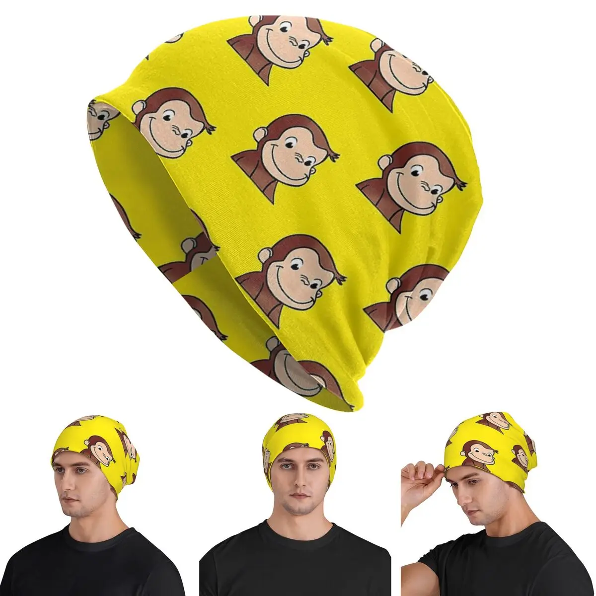 

Curious George Skullies шапки шапки теплая осенне-зимняя уличная шапка вязаная шапка для мужчин женщин взрослых