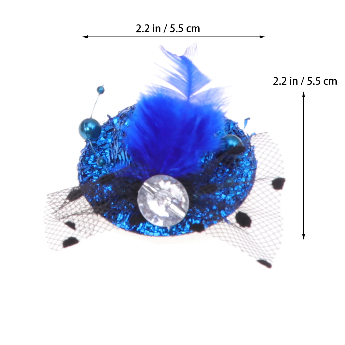 

6pcs Top Hat Hair Clip Lightweight Premium Material Fashion Chic Party Grenadine Design Creative Hat Shape Easy Wear