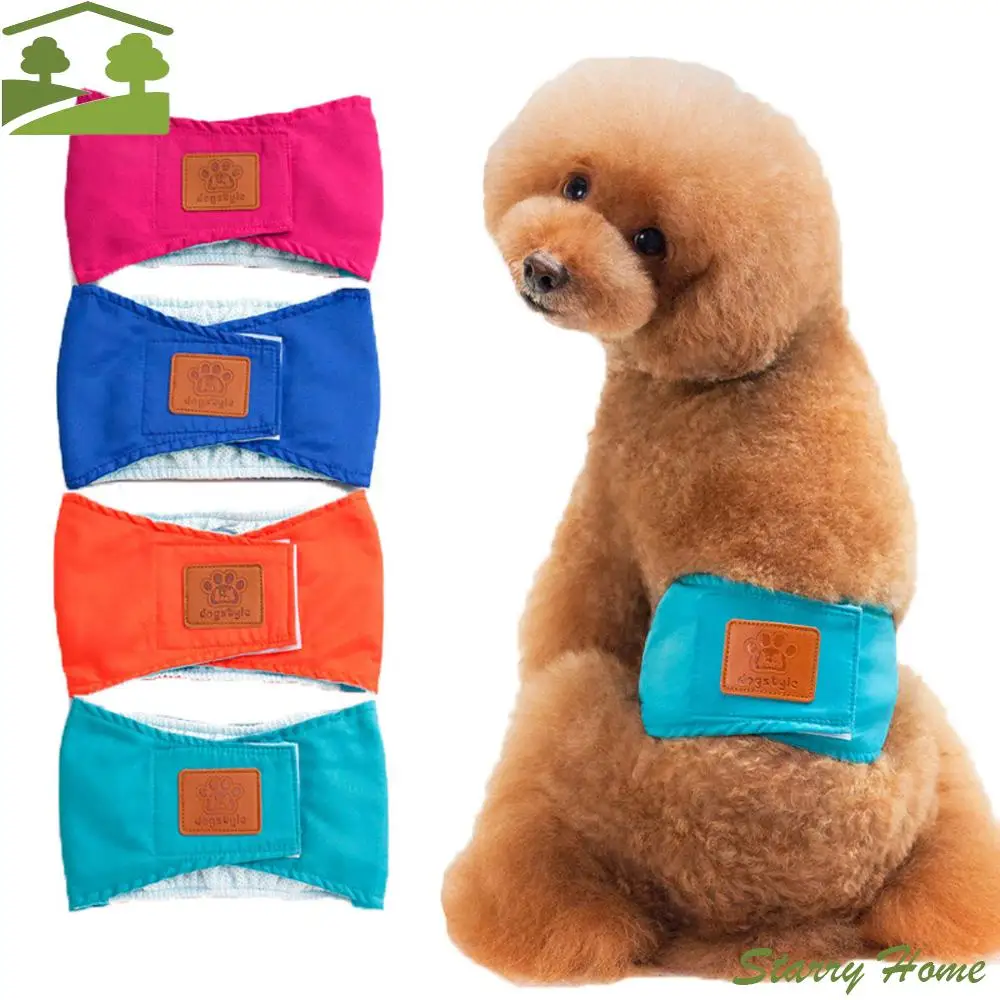 

Washable Cotton For Male Dog Briefs Menstruation Diaper Physiological Underwear Dog Panties Pet Short Belly Wrap Band
