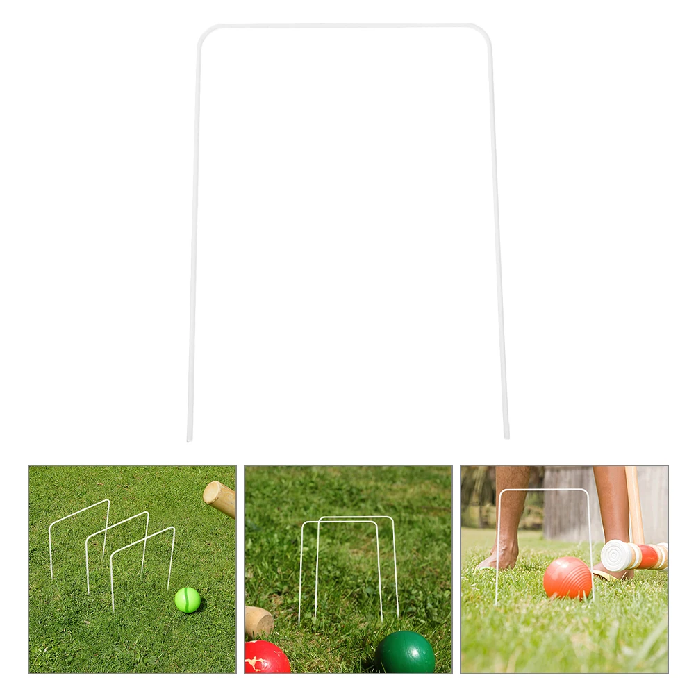 

8 Pcs Wire Football Goal Set Croquet Metal Replacement Hoops Wickets Small Accessories Iron Backyard