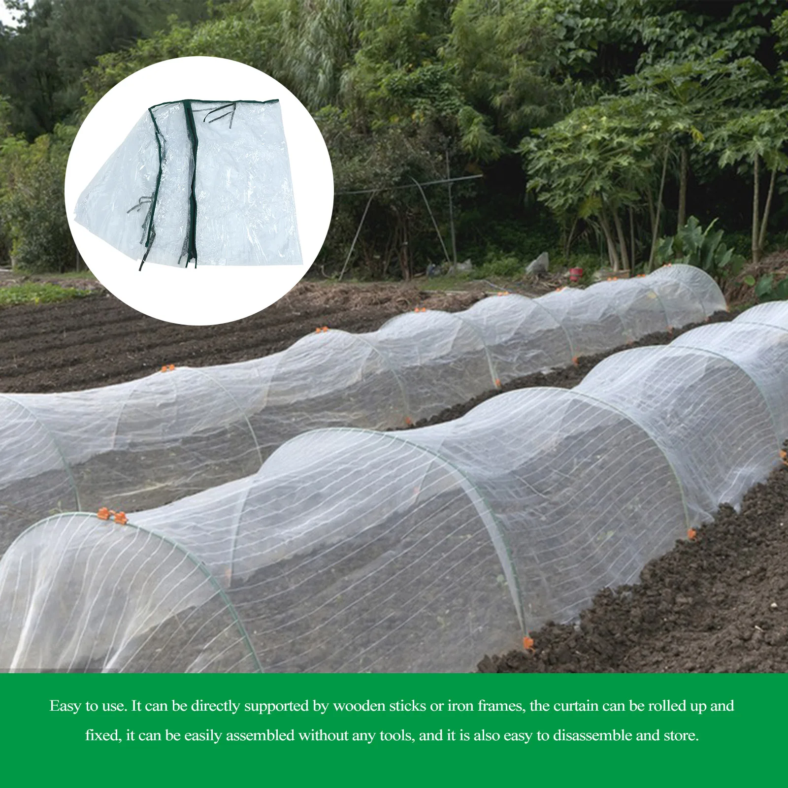 

Pvc Greenhouse Cover Transparent Waterproof Plant Protector For Outdoor Garden Roll-Up Zipper Door Grow Tunnel Shelter Pvc