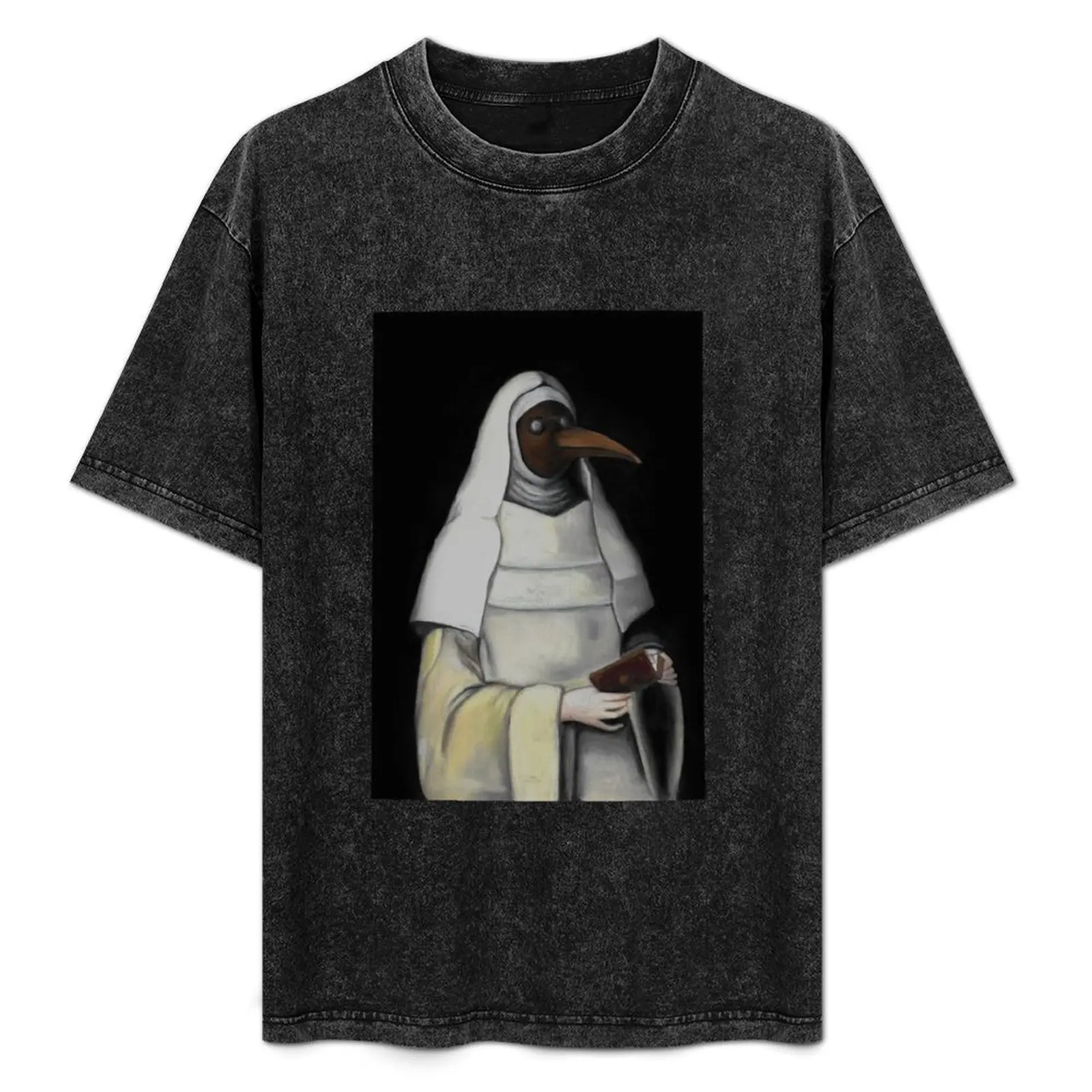 

Nun with a Plague Mask T-Shirt mens graphic t shirts man t shirts cotton t shirts designer man shirt designer T-Shirt