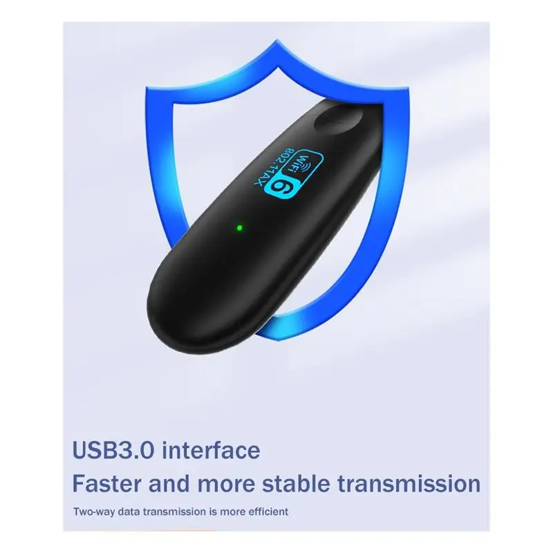N86R WiFi Adapter AX1800M USB3.0 WiFi6 Wireless Network Card 2.4G/5GHz Dual Band Network Card USB Network Card Adapter