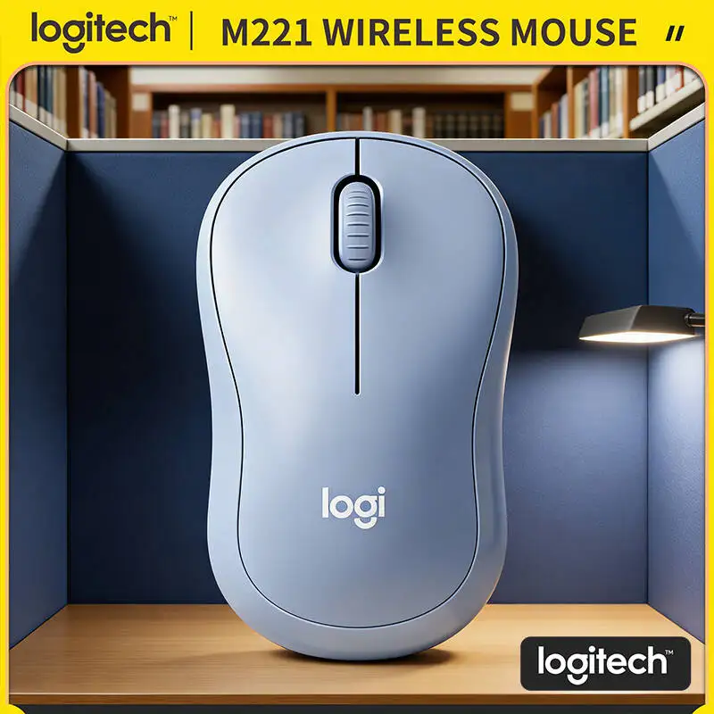 

Logitech M221 Wireless Mouse - 75g Portable, Quiet Clicks, 90% Noise Reduction, Perfect for Home Office Travel Daily Use