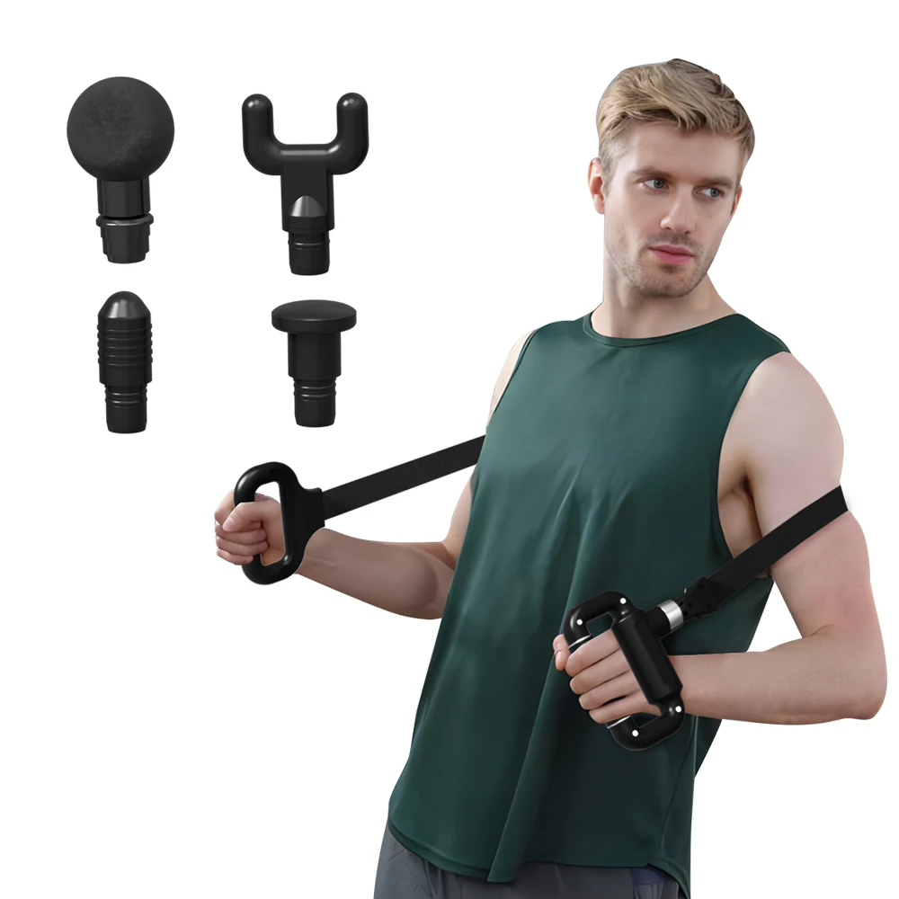 

Deep Tissue Massage Gun with Adjustable Belt, Handheld Percussion Massager for Muscle Pain &Tension Relief, Gift for Bodybuilder