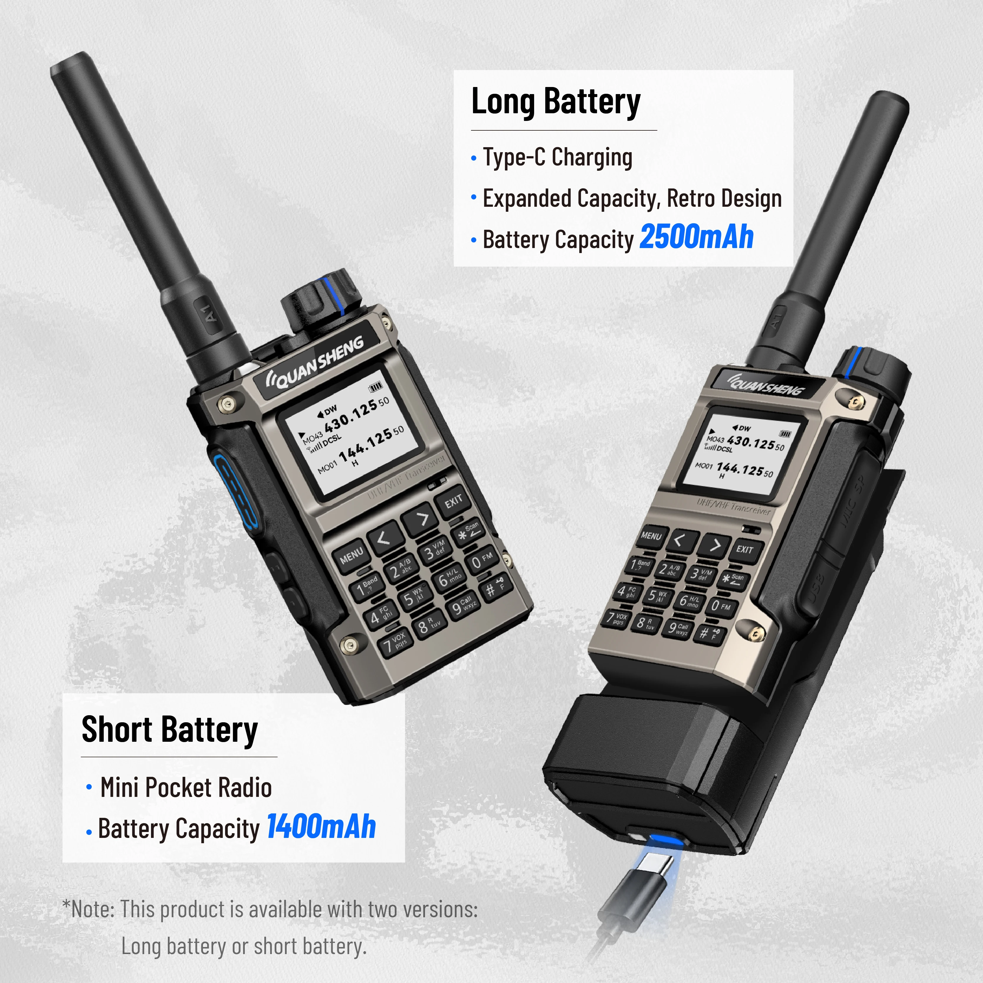 Quansheng UV-K1(8) UV-K18 Mini Kong Two Way Radio 50-600MHz Multi-band walkie talkie Support USB Programming UVK18 UV K18 Radio
