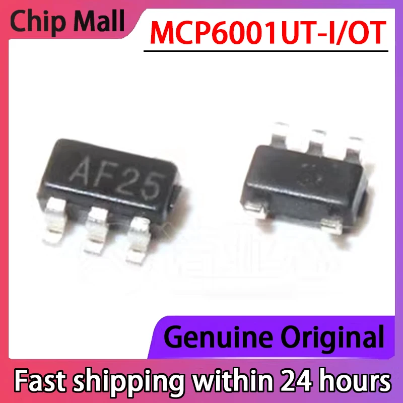 10PCS Original MCP6001UT-I/OT Screen Printed AF** Operational Amplifier Chip SOT-23-5 Packaging