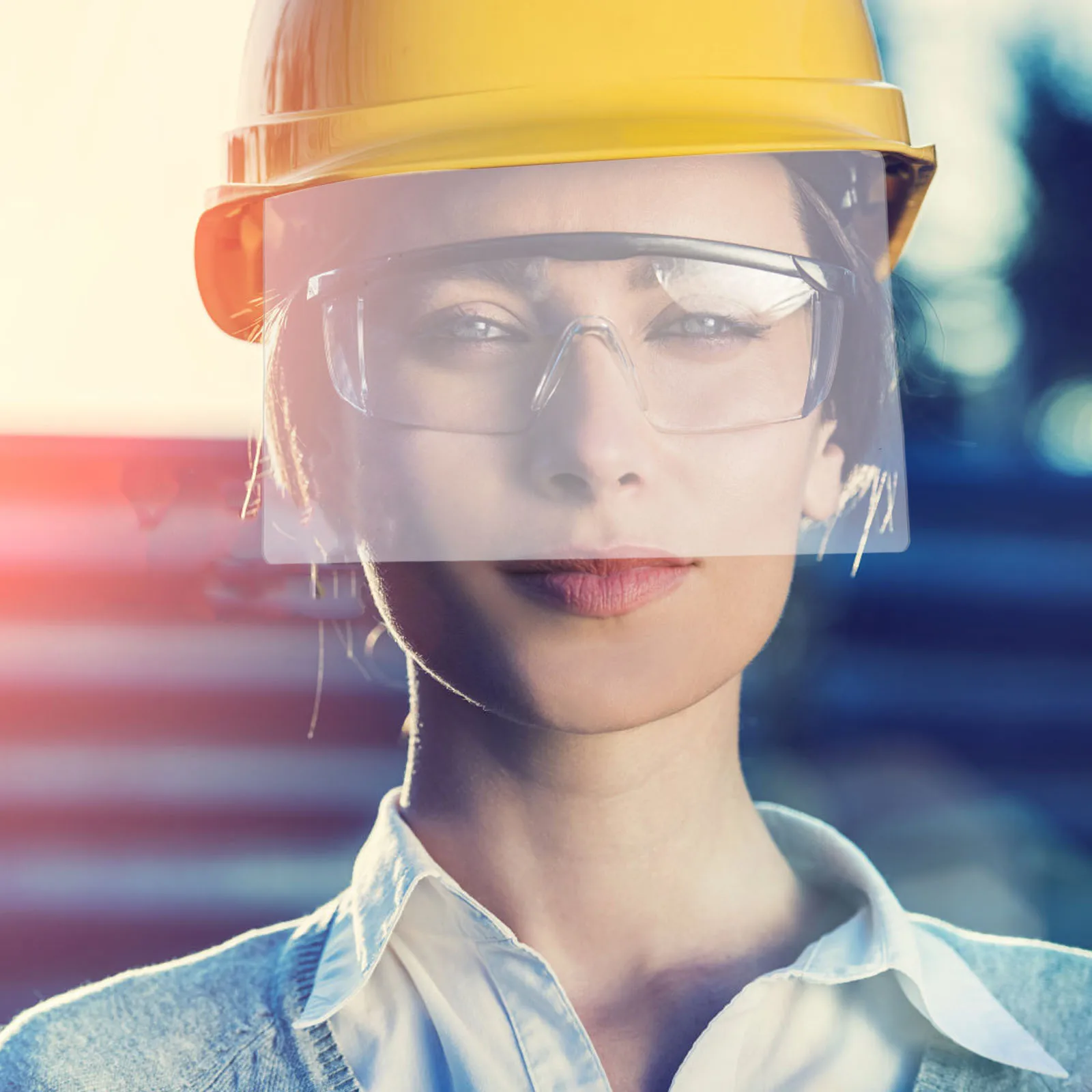 قطعتان من عدسة غطاء السفع الرملي، شاشة واقية خفيفة الوزن لغطاء قناع السفع الرملي المقاوم للغبار