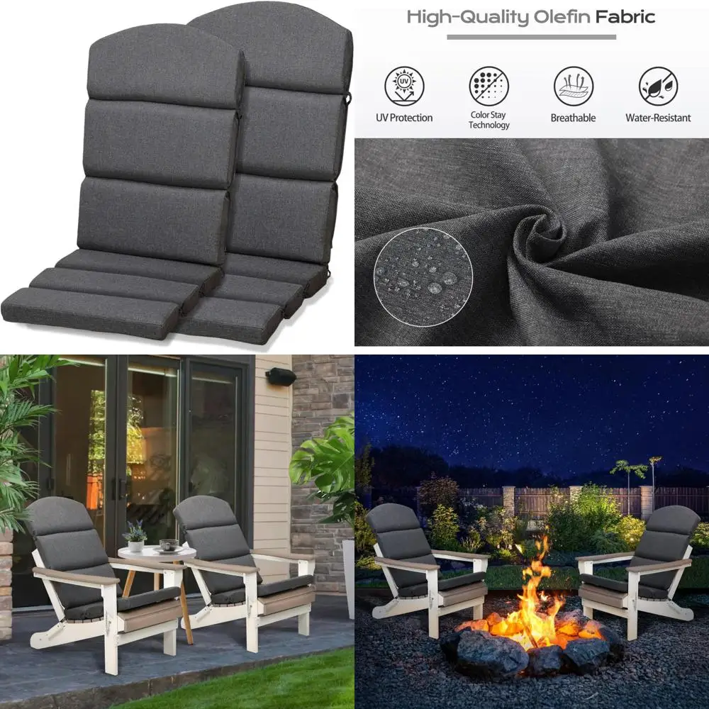 

Подушка для стула adirondack с высокой спинкой, 52x20x2,5 дюйма, чехол из маслянистой ткани для уличной мебели