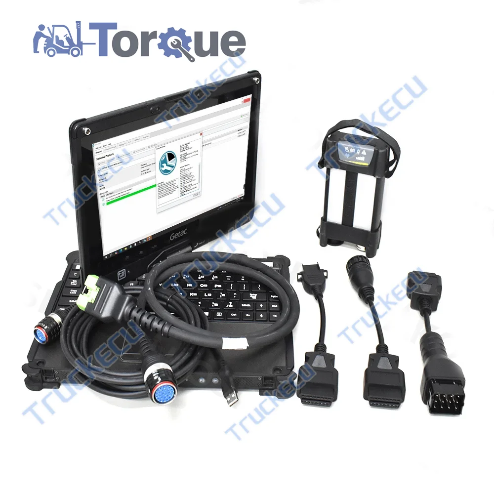Für Vocom II 88894000 PTT V2.8 Bus Baubaggerlader Ausrüstungsadapter Vocom2 Tech Tool DIAGNOSTIC KIT + getac v110