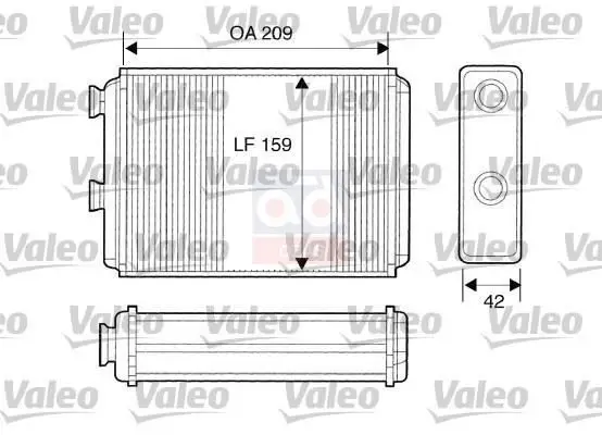 Store code: 812280 for heater radiator PUNTO LANCIA MUSA air conditioning BINEK (imported)