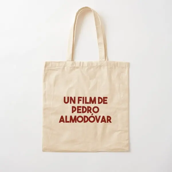 Un Film De Pedro Almodovar Cotton  Canvas Bag Shoulder Bag Grocery Casual Travel Printed Tote Ladies Shopper Foldable Women