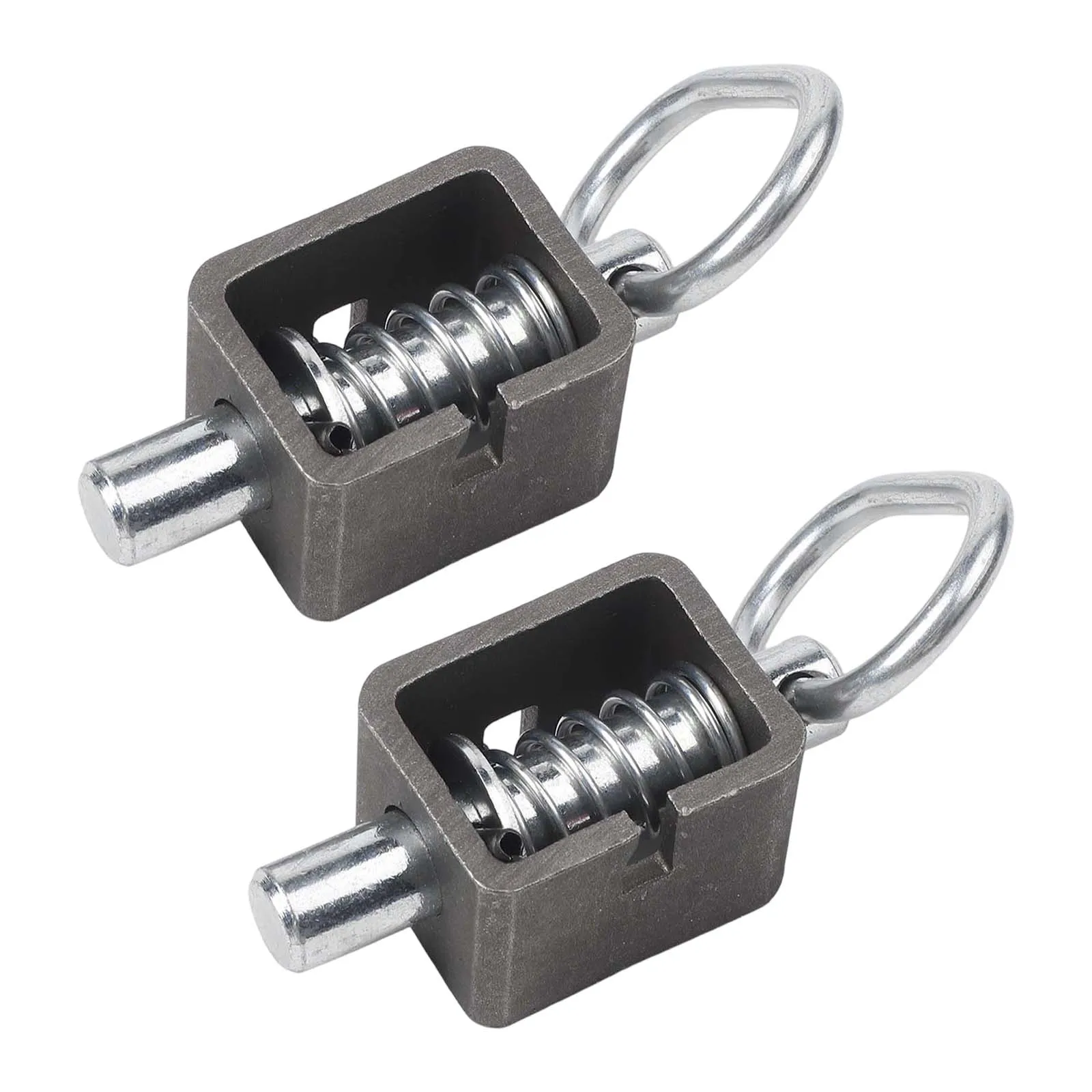 

Металлический замок-защелка с пружинным механизмом, надежная фиксация, для использования на улице, длинная пружина, серый и серебристый