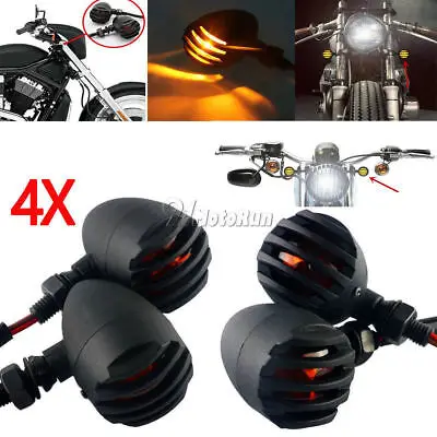 4pcs Turn Signal Bullet Blinker For Suzuki Intruder Volusia VL 700 750 800 1400 Shadow VLX600 VT750