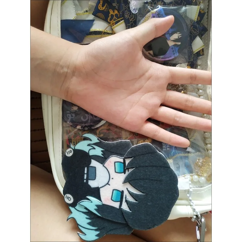 Nowy brelok z włókniny Demon Slayer Muichirou, figurka anime, urocza zabawka, ozdoba do plecaka, model, prezent na Boże Narodzenie
