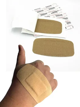 10Pcs Breathable ผิว Healing Patch Big Band Aid First ผ้าพันแผลทางการแพทย์ Self-Adhesive แผล Oval Dressing กล้ามเนื้อเทป