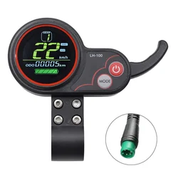 LH100 Display LCD misuratore dell'acceleratore del cruscotto 36V per Scooter elettrico Ebike Display LCD tachimetro (5pin)