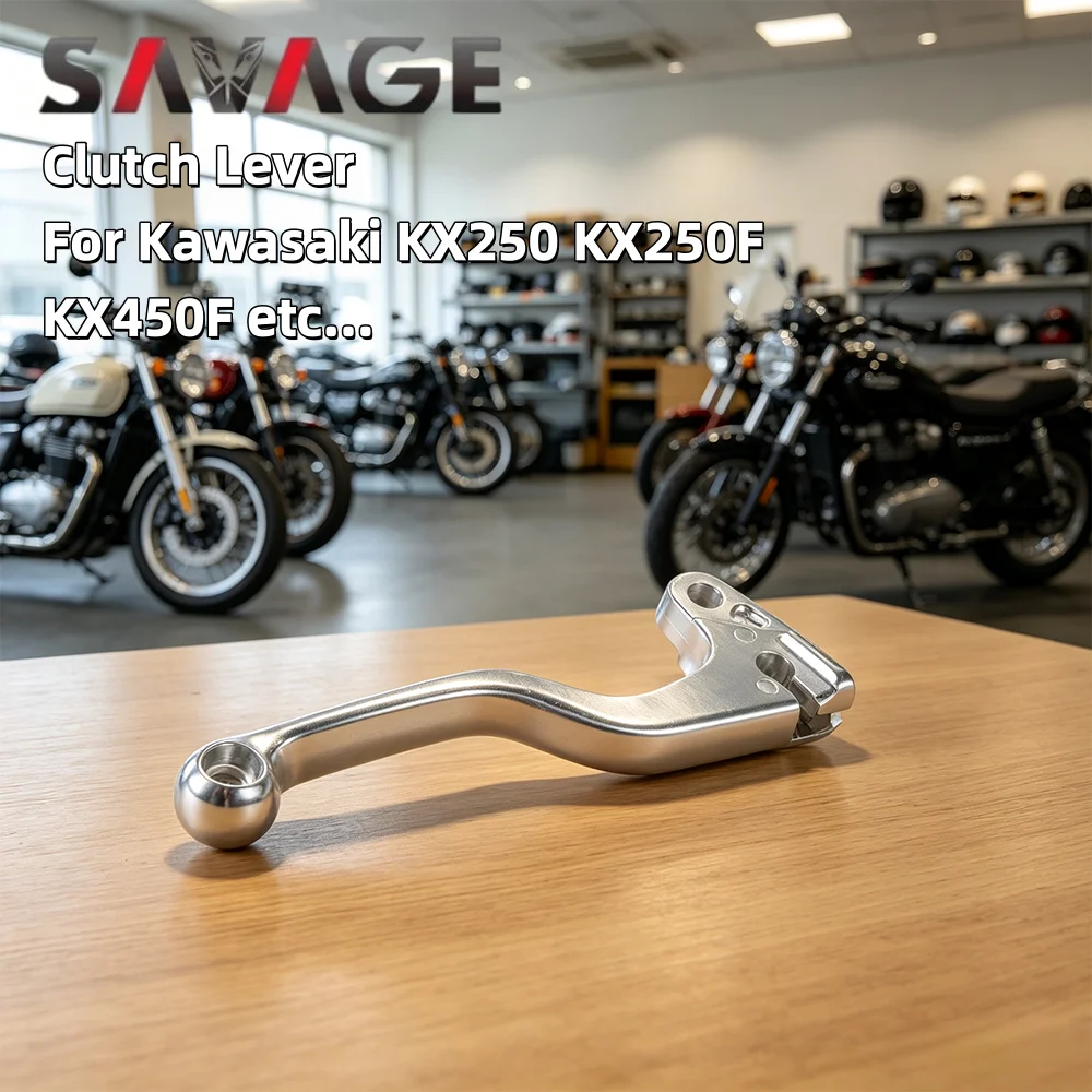 SAVAGE Clutch Lever OBL-3261 Alu Diecast Zinc Silver OEM Fit Kawasaki KX250 KX250F KX450F etc Single/Set Quick Change
