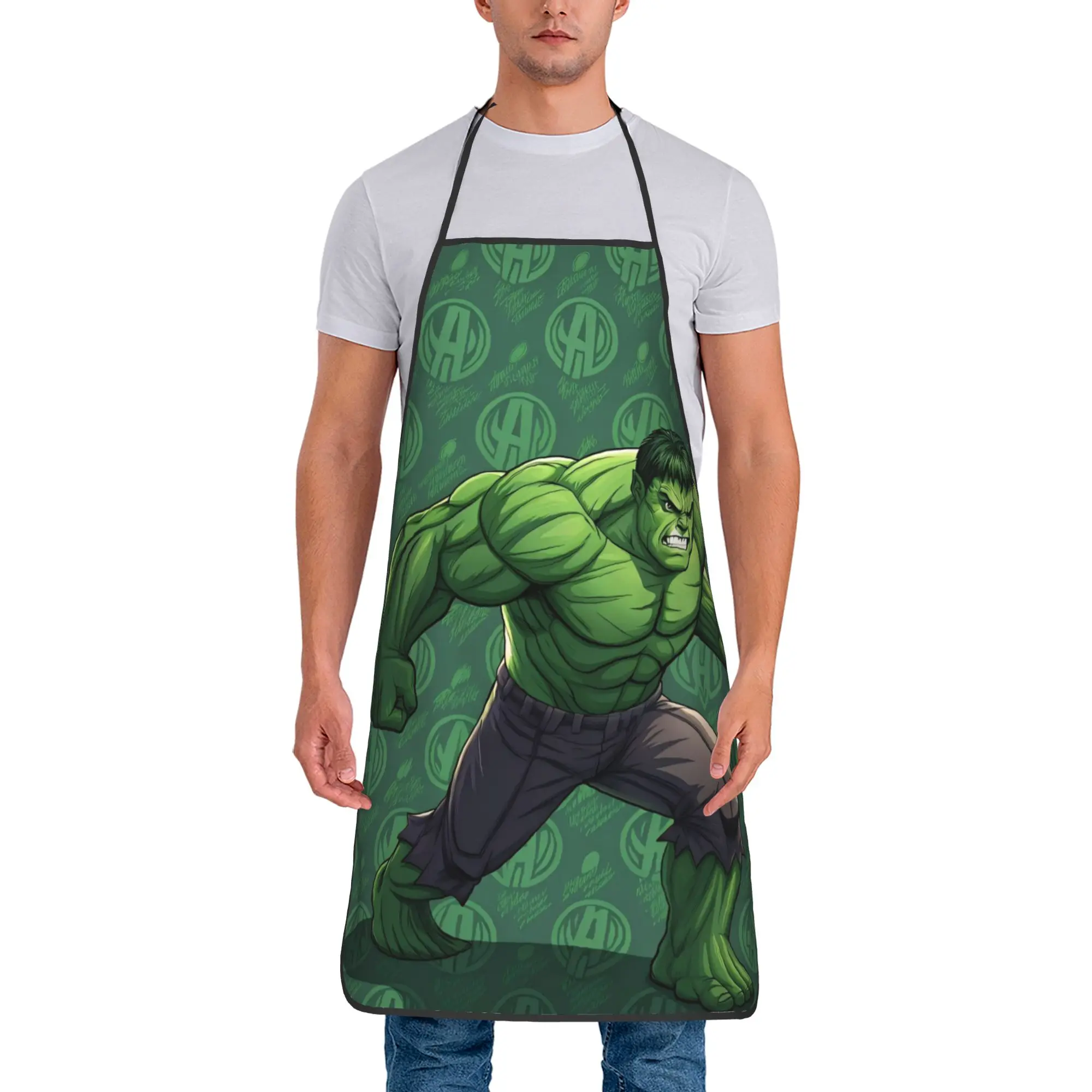 

Funny Hulk Apron Kitchen Chef Marvel Marvel Tablier Cuisine for Cooking Baking Gardening