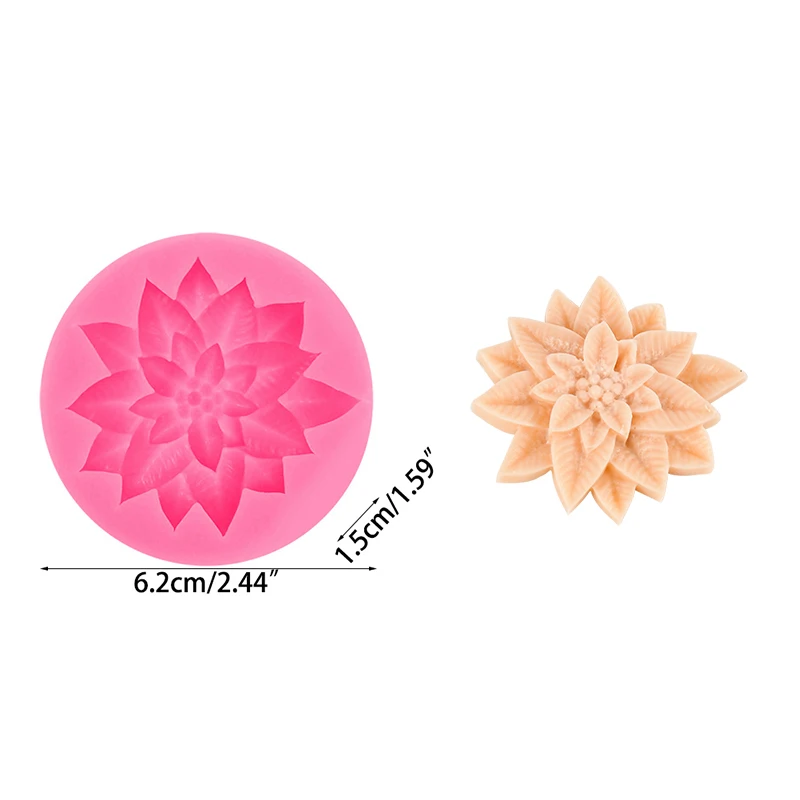 Christmas Flower Silicone Mold for Aromatherapy Candle