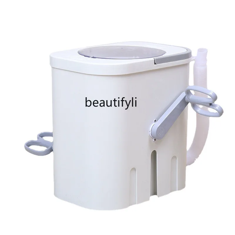 

Electricity-free manual washing machine, dormitory artifact hand crank pedal small household