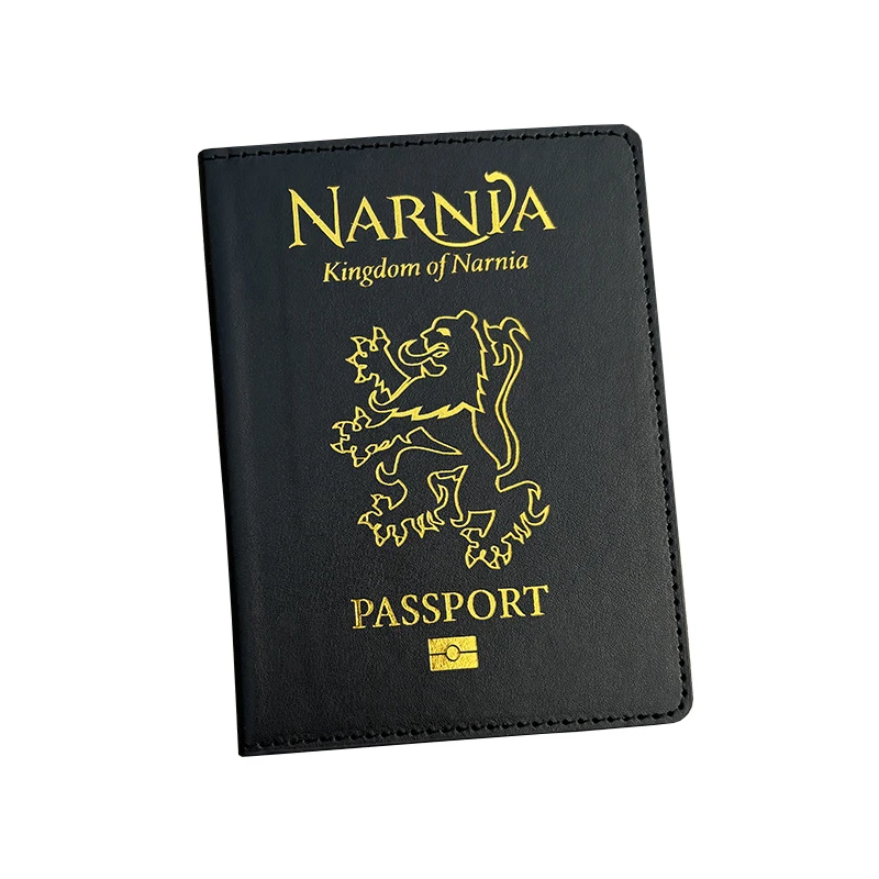 Fashion New Logo Passport Cover Black PU Leather Covers for Passports Travel Wallet Organizer Passport Holder