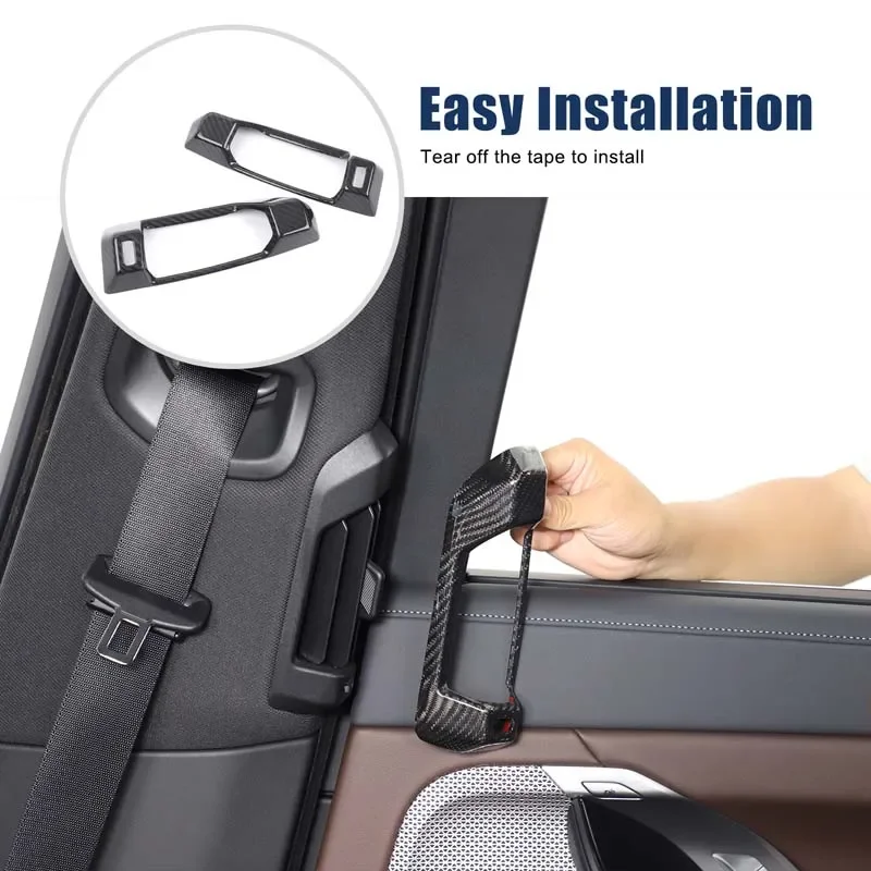 For BMW 7 Series G70 2023-2025+Real carbon fiber car B-pillar air outlet decorative frame sticker car interior accessories