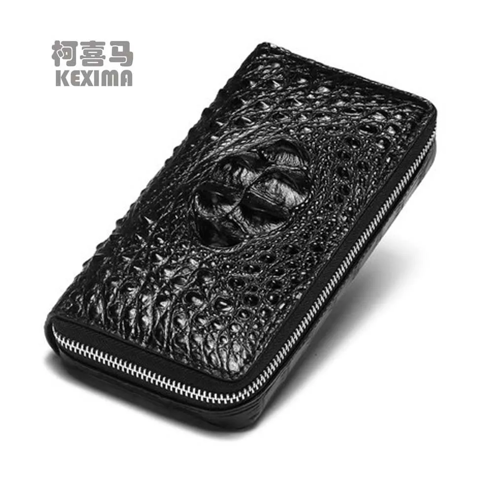 

kadilaier new Crocodile skin Handbag Thailand Crocodile leather wallet long male Hand bag crocodile men clutch bag