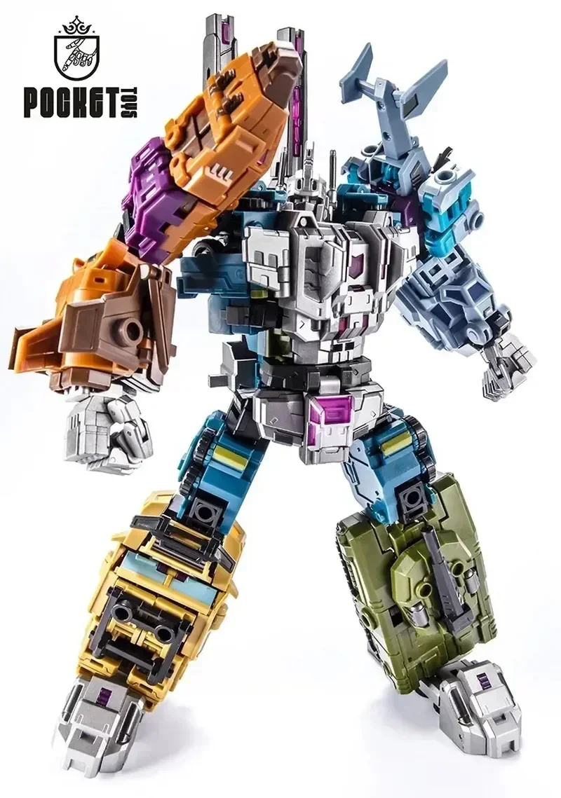 Pockettoys ของเล่นแปลงร่าง Bruticus 5 in 1 PT05 PT-05คอมโบ G1ต่อสู้ไททัน27ซม. ของเล่นตุ๊กตาขยับแขนขาได้ของขวัญสะสม