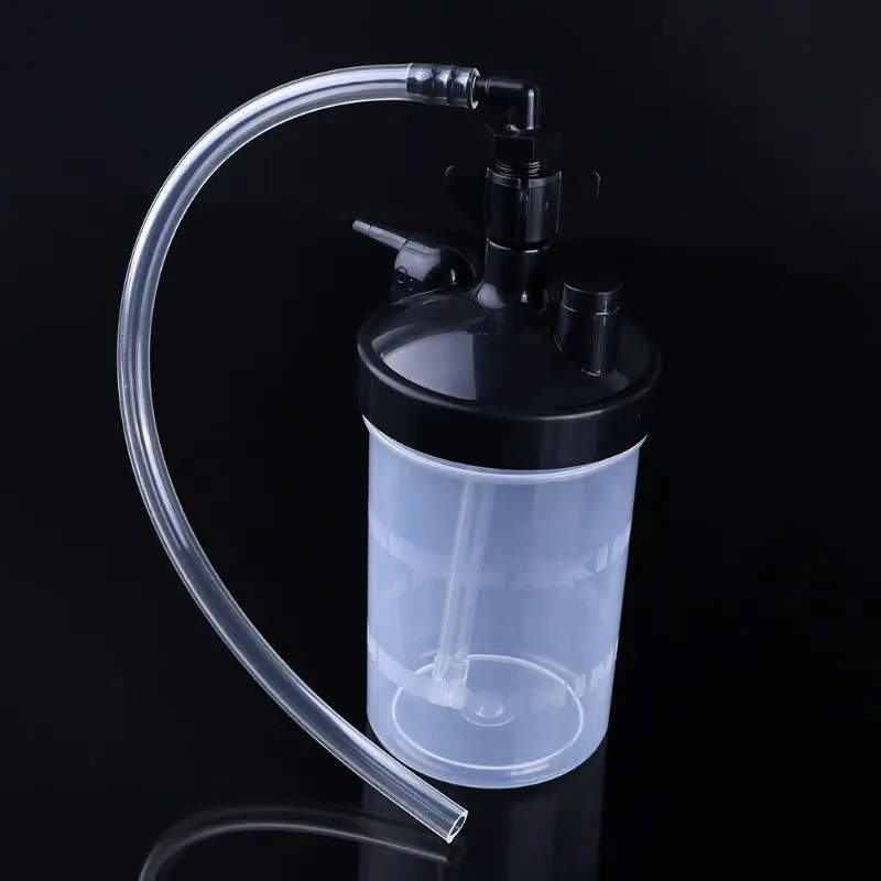 Oxygen Bubbler Bottle - Humidity for Oxygen Concentrator with Tubing Connector Elbow 12