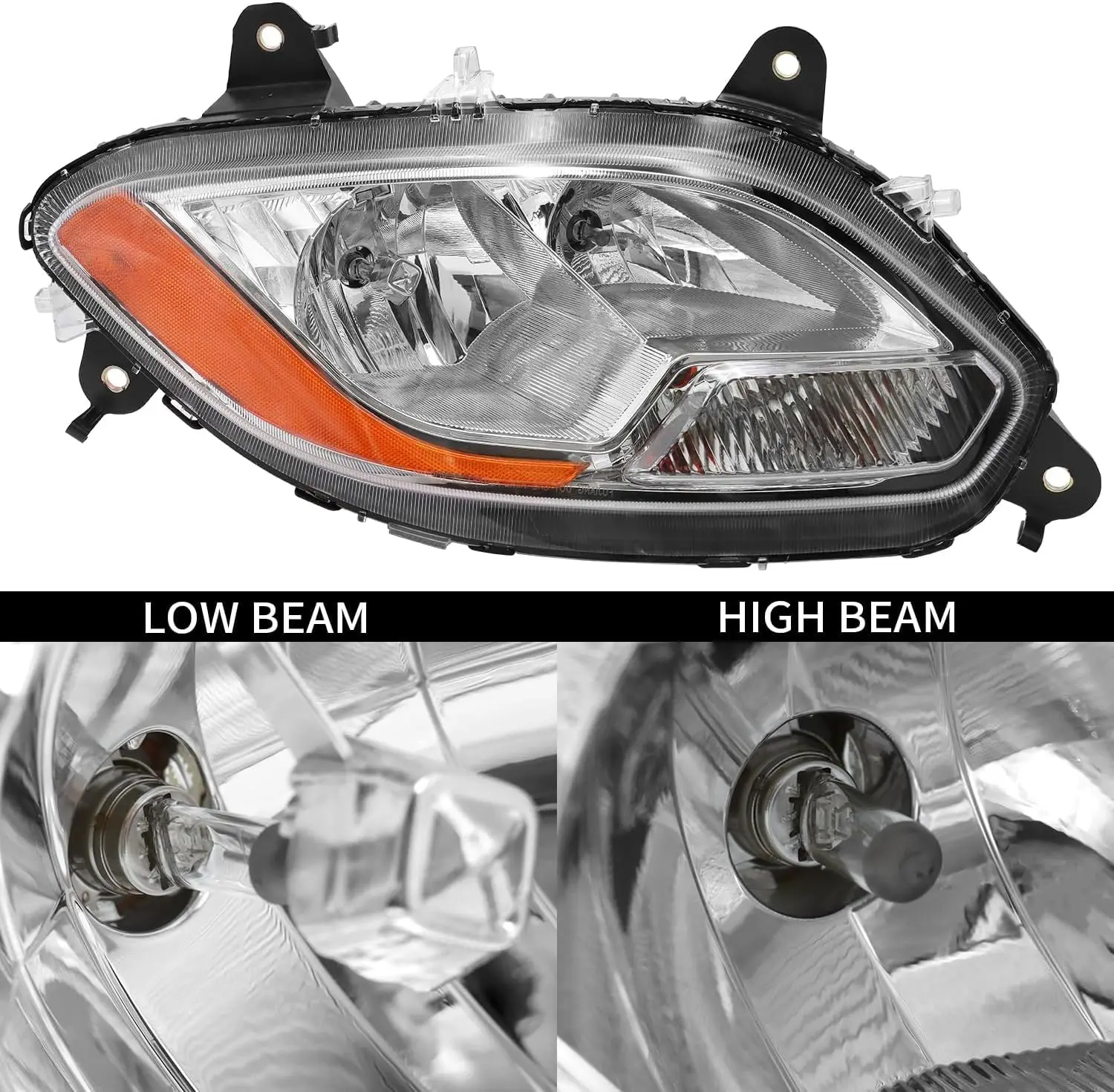 Halogen Headlight Assembly Pair Left and Right for 2017-2021 LT625, Direct Bolt-On Replacement