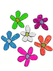 1 Piece Iron On Fashion New Sweet Small Size Colourful Flowers Bead DIY Clothes Bags Decorative Stickers Sequins Subsidies Patch