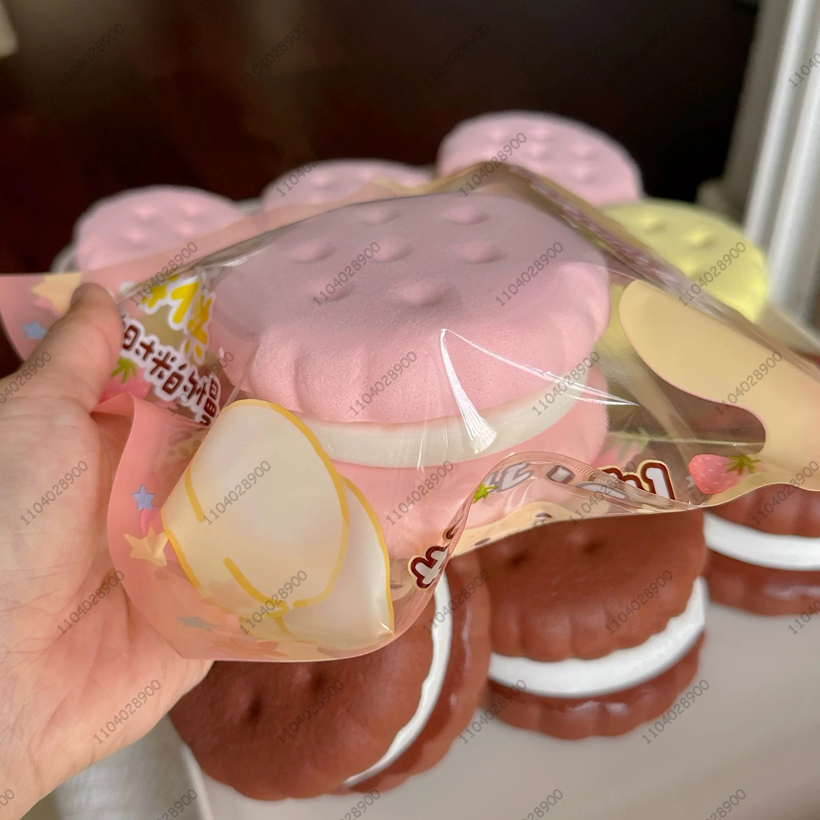 Squishy Simulated Cake Squeeze Toy Fidgets Toys Big Cookie Biscuit Slow Rising Squishy Anxiety Antistress Squishys Gifts Kids - view 3