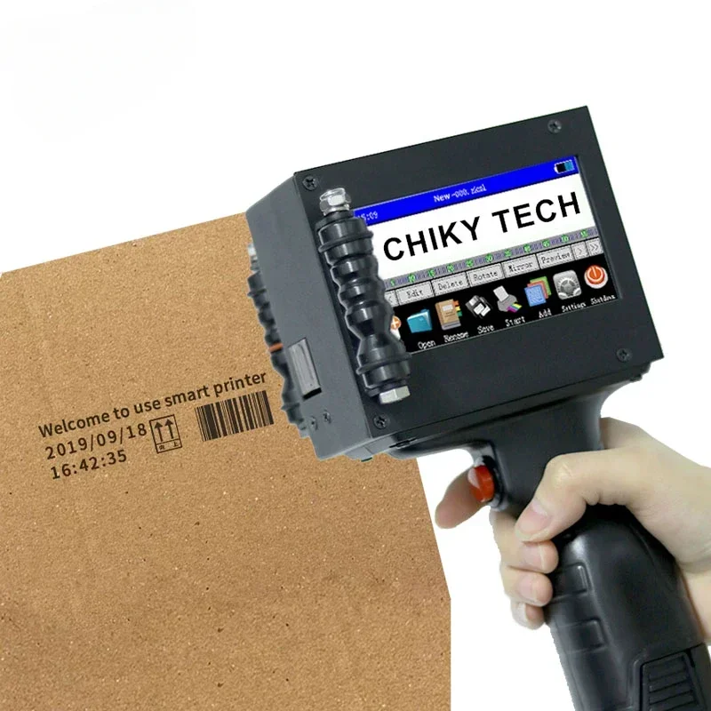 Portable   Lightweight Quick Drying Hand Held Batch Number Handheld Inkjet Printer Expiry Date Coder Machine On Plastic Bag