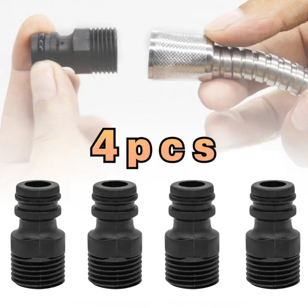Threaded Fittings Threaded Joint Hydraulics Garden Plastic Quick Coupling Water Pipe 1/2inch 4pcs Faucet Adapter