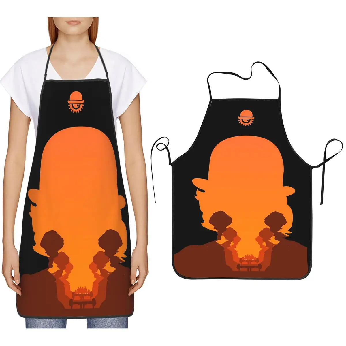 

Заводной оранжевый Алекс, минималистичный силуэт, стиль, художественные фартуки из фильма, шеф-повар, кулинария, выпечка, нагрудник, кухонный сарафан для уборки