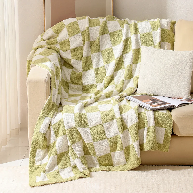 New Blanket Camping Blanket Sofa Blanket Air Conditioning Blanket Four Season Nap Blanket Nordic Style Thickened Warm Quality