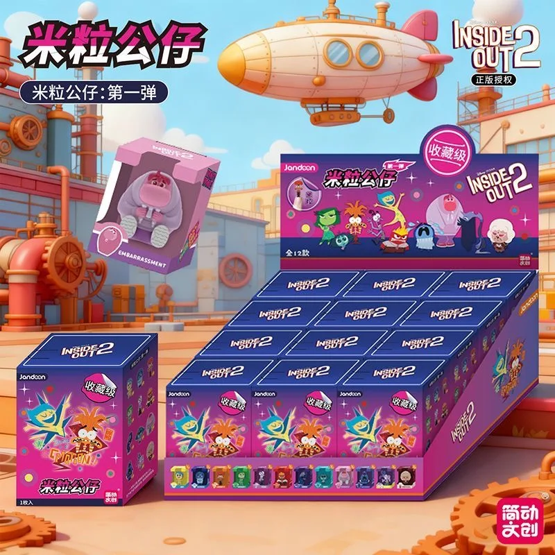

JANDOOM Disney Pixar Inside Out 2, слепая коробка, мини-фигурки, милая кукла с рисовым зерном, мультяшная модель, игрушки для детского подарка на день рождения