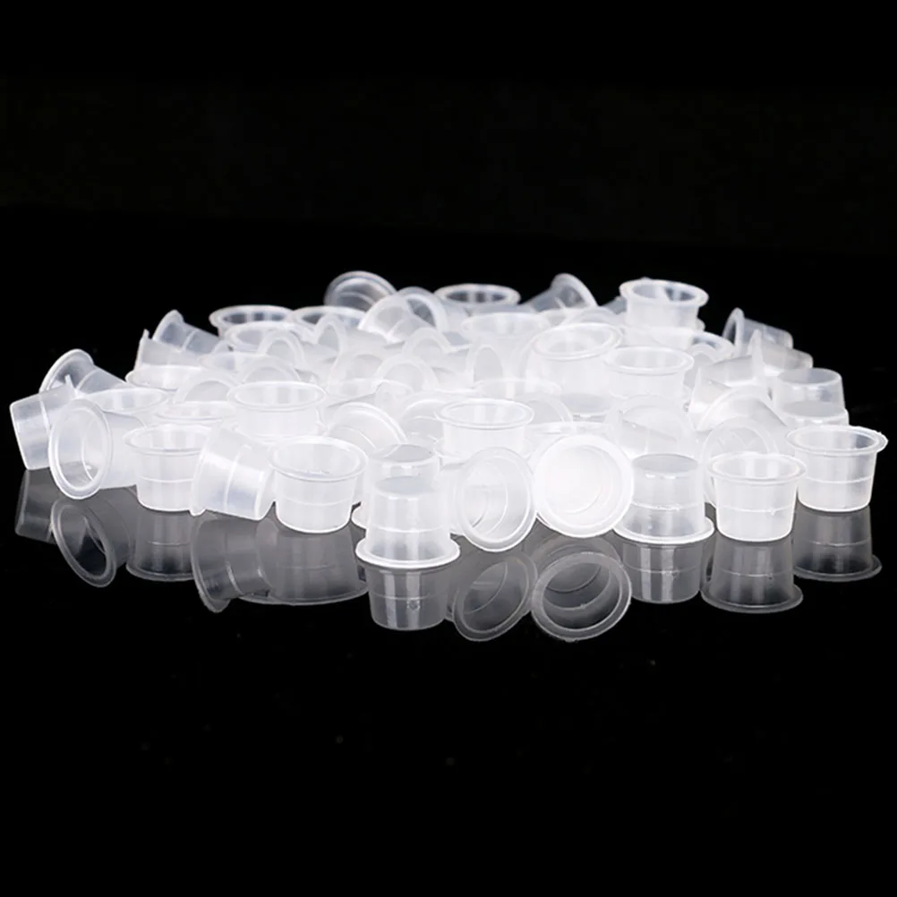 

1000PCS Color Cups Eyebrow Tattoo Tool Ink Caps Plastic Pigment Disposable Reusable Easy Clean Storage Multiple Usages Tattoo