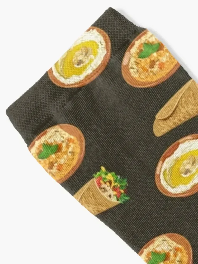 Hummus, Shawarma, Mansaf Socks Sports japanese fashion Socks Female Men's