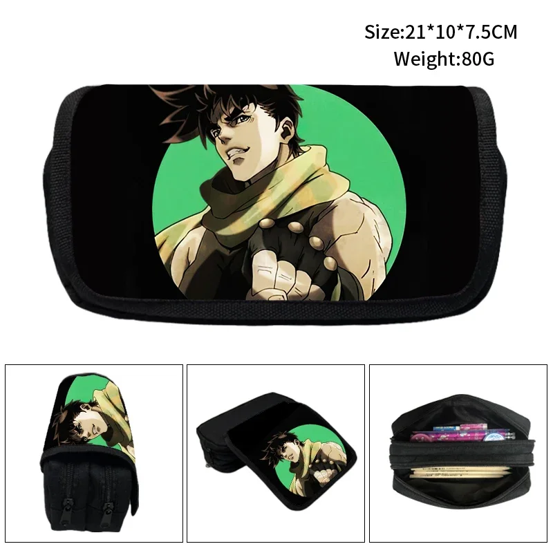 Estuche de Anime Jojo Bizarre Adventure para mujer, estuche de cosméticos Kujo, Shelly, Yoshikage, KILLER QUEEN, estuche para lápices, estuches para