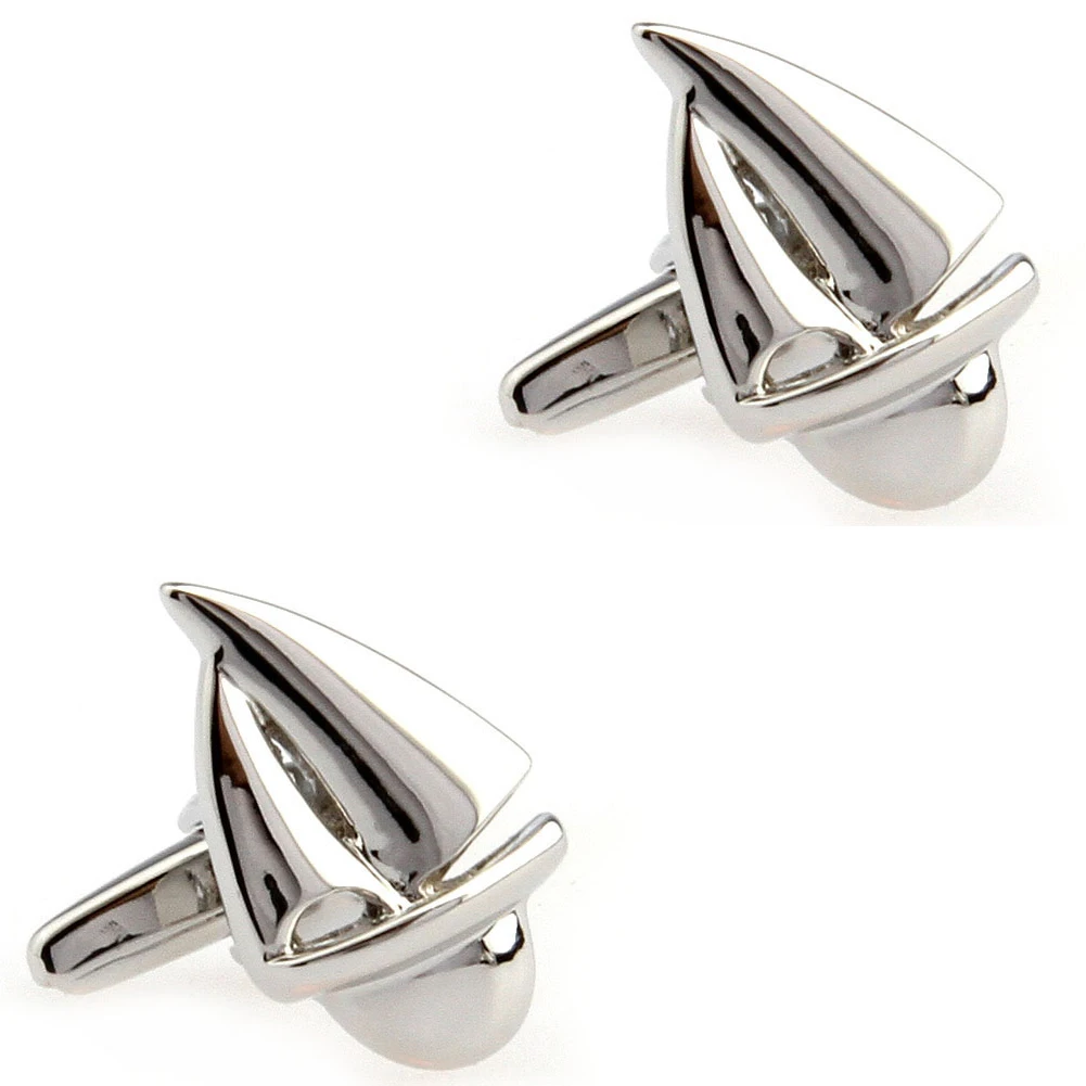 4 أنماط TZG أزرار أكمام رياضية للرجال أزرار أكمام قارب شراعي 1 زوج