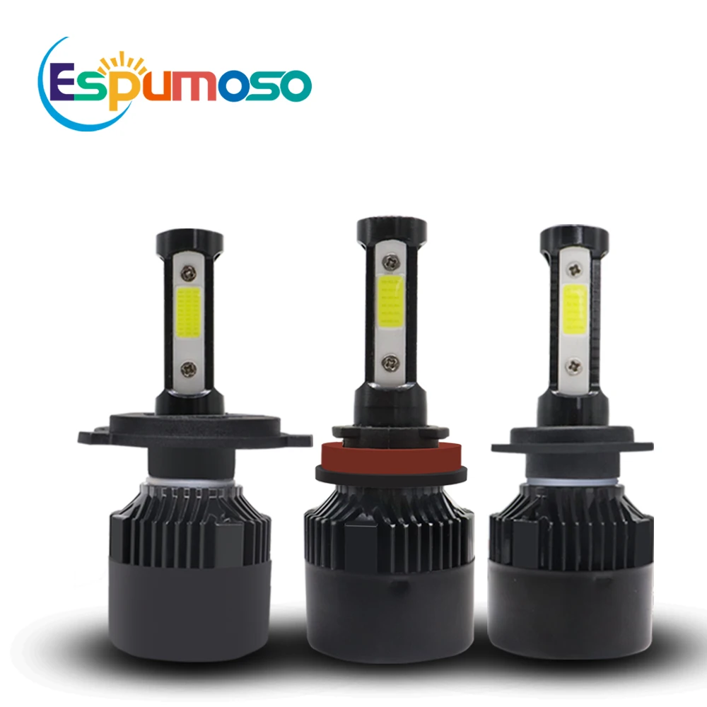 

X7 H4 160W 16000LM Hi-Lo Beam Cob Led Headlight Bulbs HB2 9003 6500K Kit LED front headlights car lights led White Fog Lamp 12V