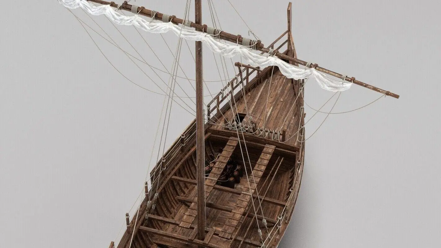 Trade Boat Kyrenia Greek Ancient 1:48 13.7'' 350mm Wood Model Ship Kit Shicheng