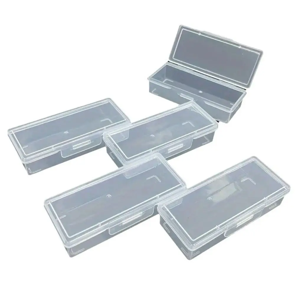 with Lid Transparent Storage Box Multi-purpose Plastic Storage Case ID Card Organizer Photocard Small Thing Container