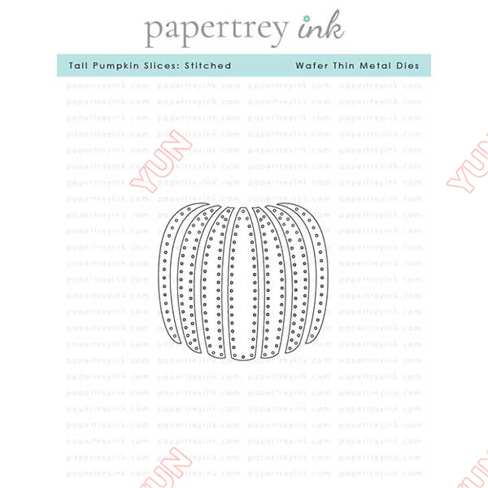 2025 New Hallowmas Cutting Dies Stamps Set Tall Pumpkin Slices: Stitched Dies DIY Scrapbooking Greeting Card Diary Die Embossing