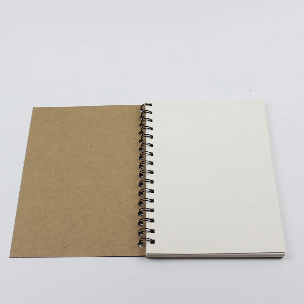 Caderno com estilo vintage, design simples personalizado, papel resistente, páginas perfuradas em espiral