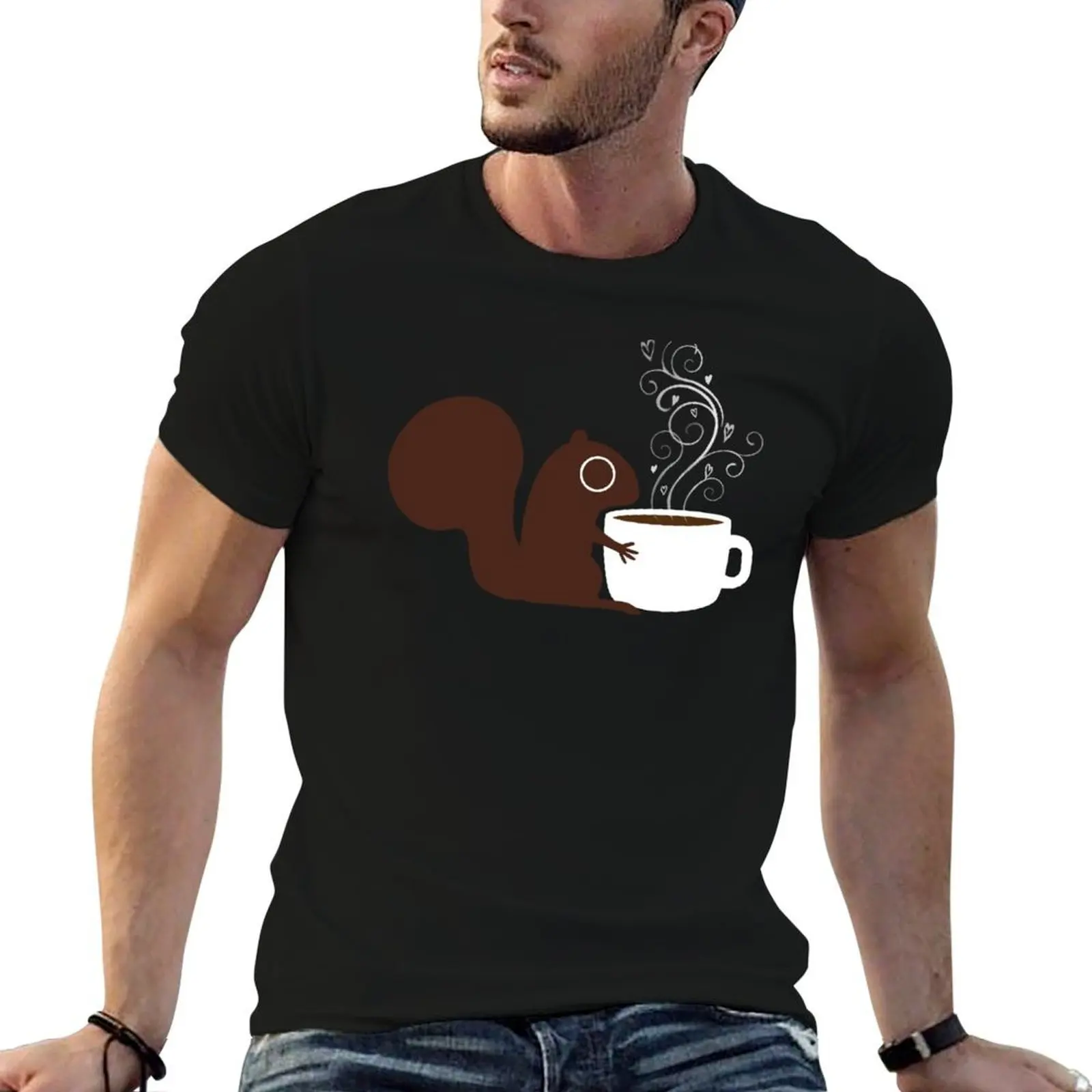 Squirrel Loves Coffee T-Shirt new gifts and t-shirts funny meme t-shirts outfits for men