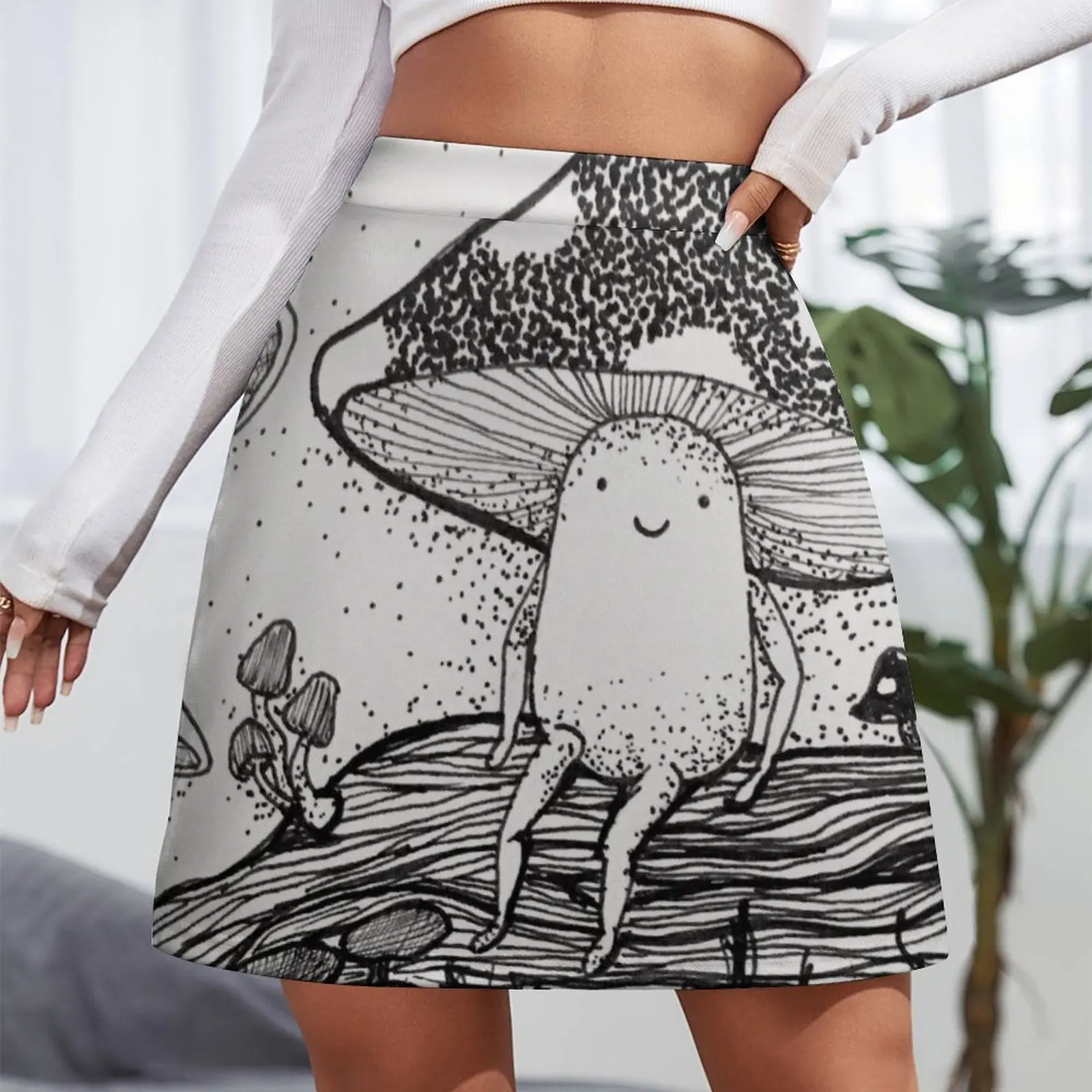 Rok Mini Jamur Kecil Rok Wanita Cosplay Rok Wanita